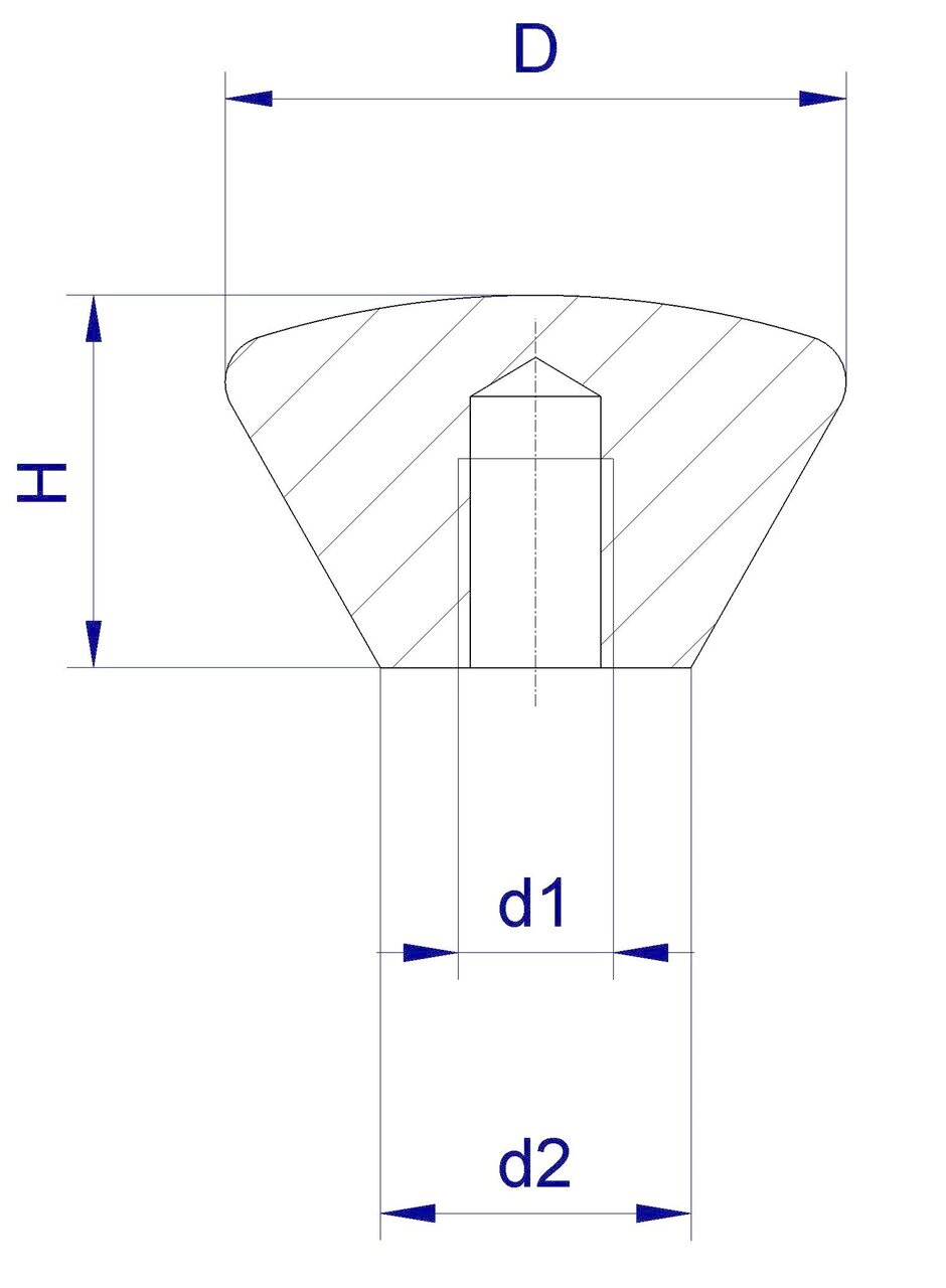 Pull Knob 243 B model W Image 2