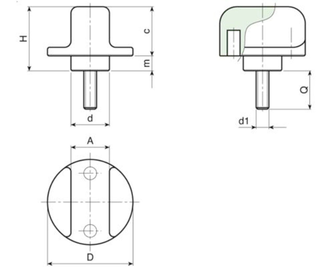 Rotary Handle 1795 A Image 2