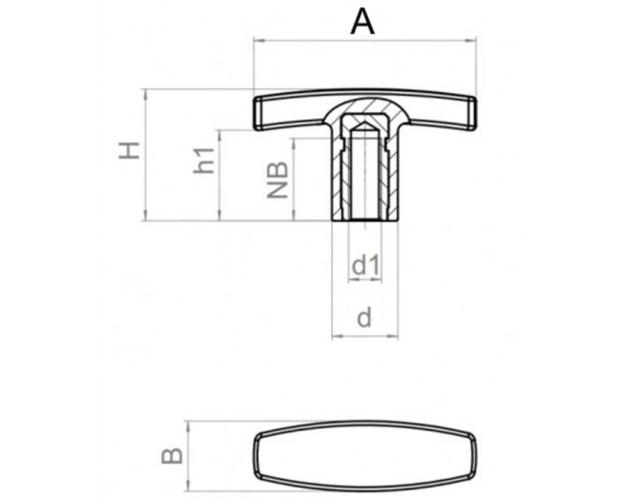 T-Handle Nut 1299 B Image 2