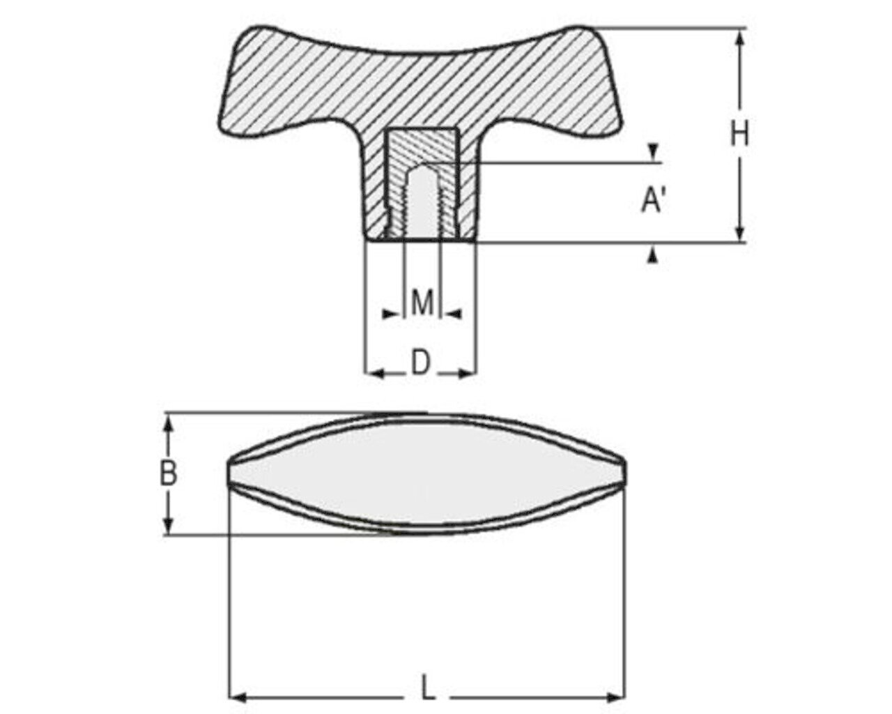 T-Handle nut 2270 B Image 2