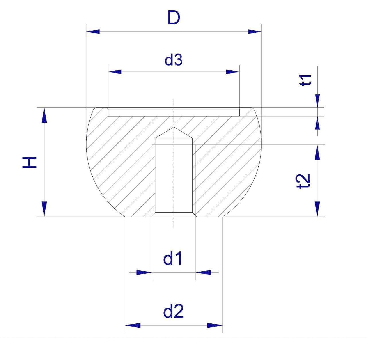 Half Sphere Knob 409 B Image 2