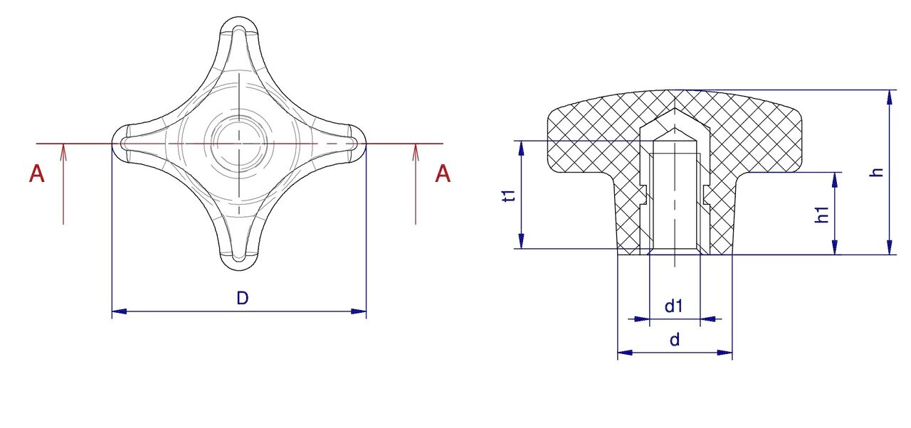 Cross Knob acc. to DIN 6335 Image 2