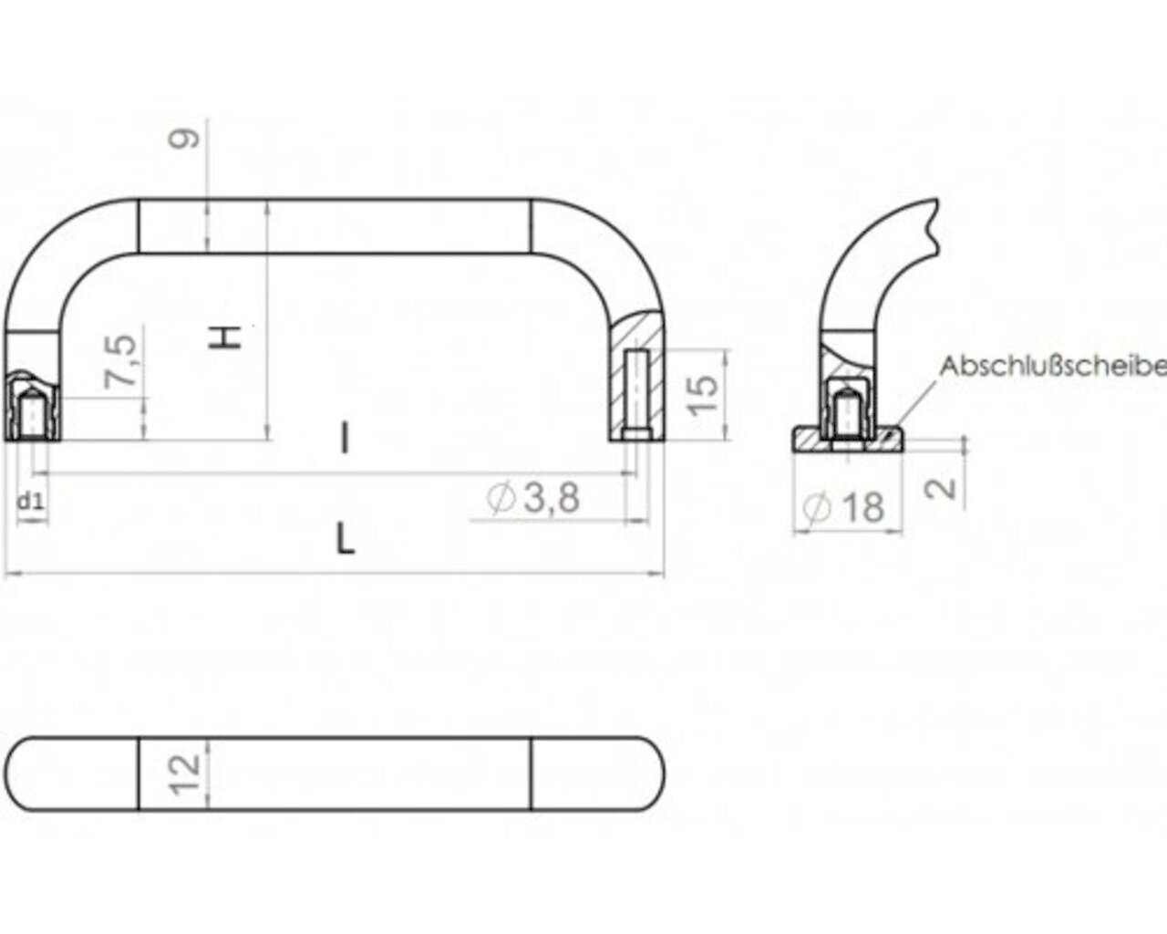 U-Handle 1323 B Image 2