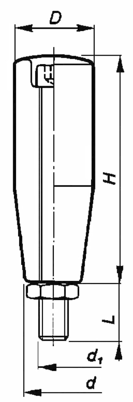 Cylindrical Handle 1144 A revolving Image 2