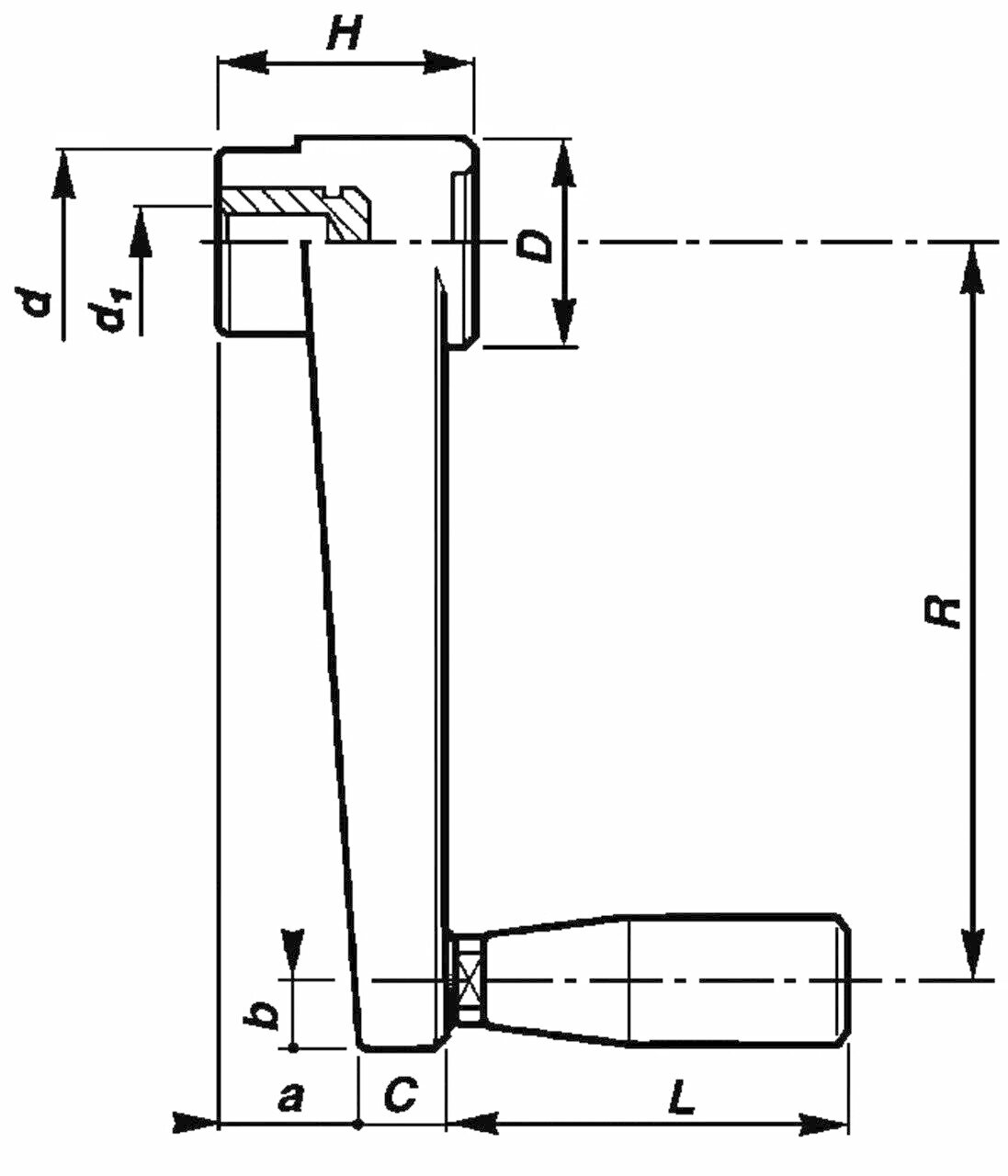 Hand Crank 1217 D with rotating and folding handle Image 2