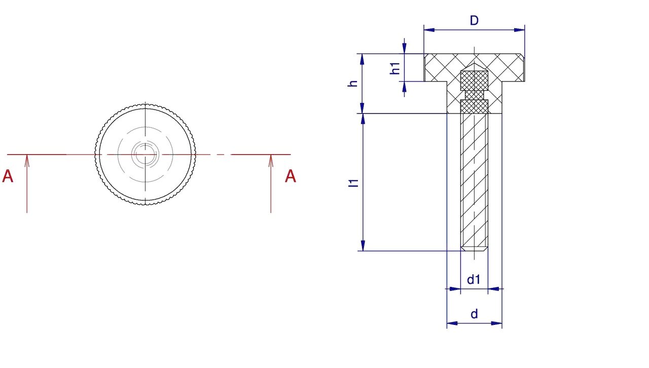 Knurled Screw 0700 A Image 2