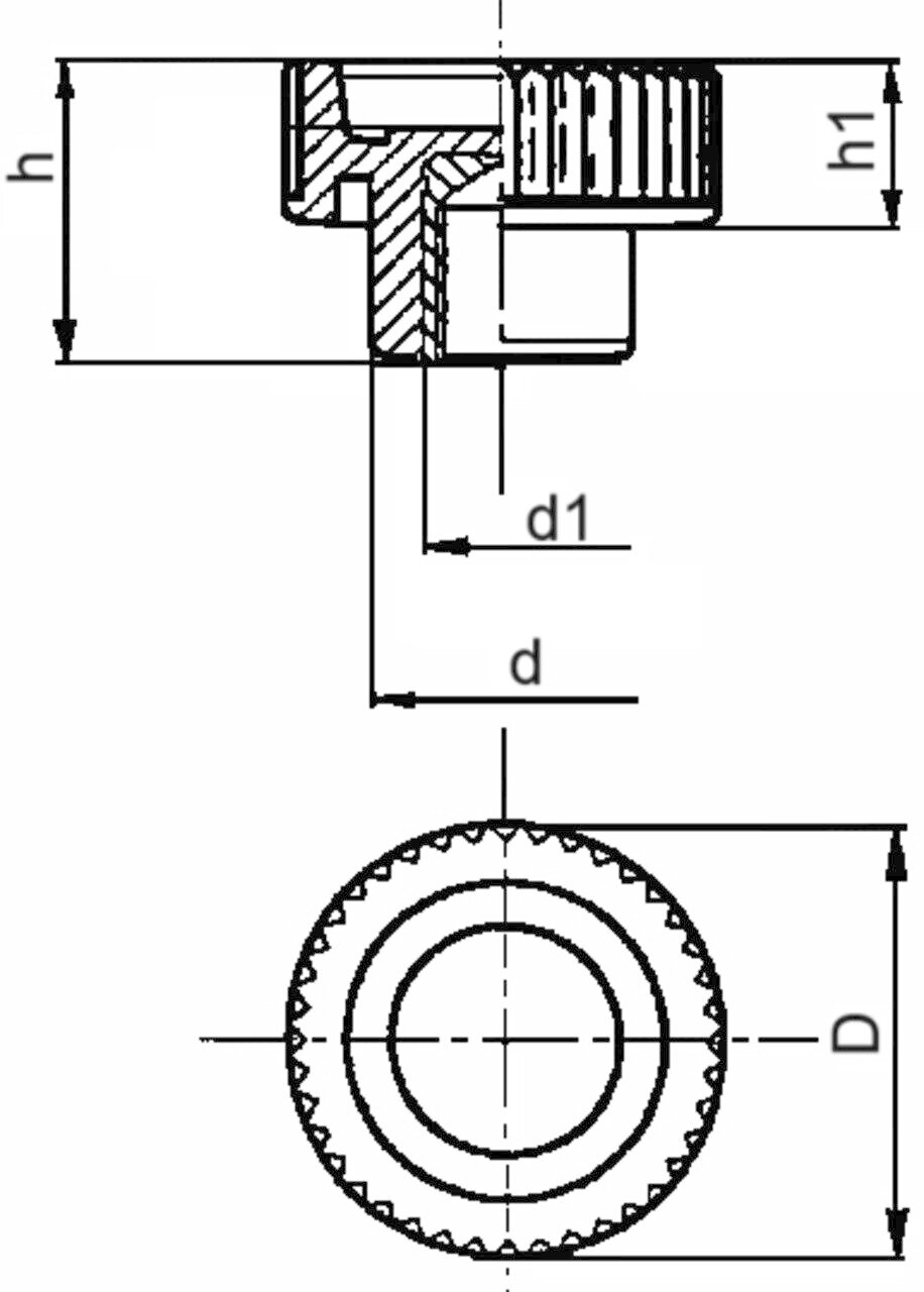 Knurled Nut 1767 B Image 2