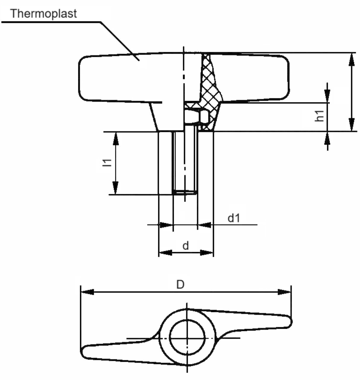 Wing Screw 1745 A Image 2